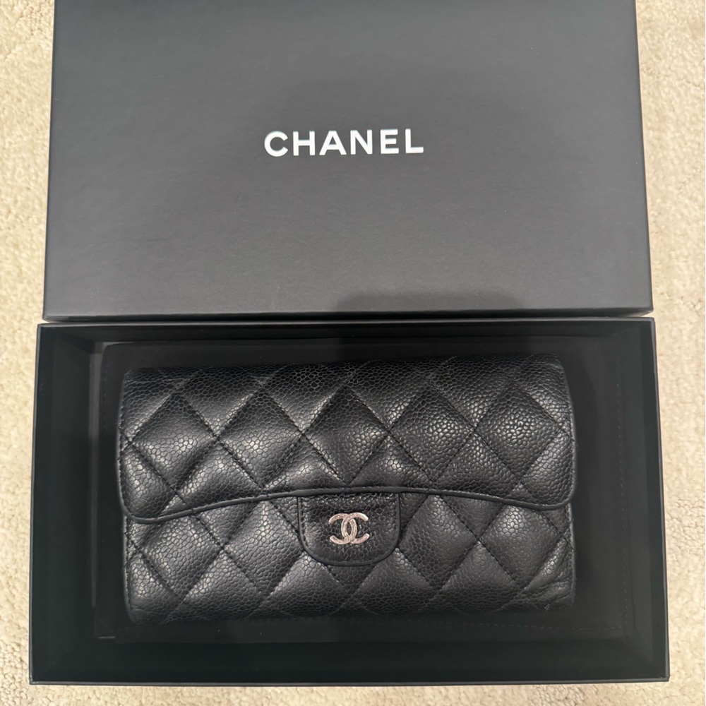 Chanel Classic Caviar Flap Wallet